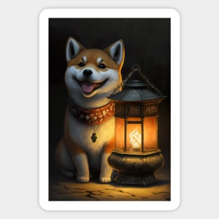 Happy Shiba Inu Dog Sticker